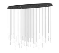 Suspension SARDENARA LED 8X5,4W en acier noir 1480x260x2200mm