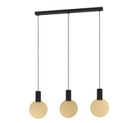 Suspension SARONA GU10 3X4,5W en acier noir et or 910x50x1100mm