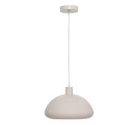 Atmosphera - Suspension Savio Beige - Abat-jour en Acier D27,5cm - Ampoule Non Incluse E27 40W - Luminaire pour Salon, Bureau, Chambre, Cuisine