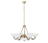 Suspension SAVOY E14 6X40W en fonte métallique brun D740mm