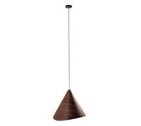 Suspension scandinave chêne foncé cône E27 Maxlight