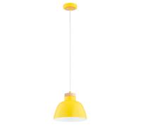 Suspension scandinave jaune bois Lorien E27 Ø23 Alfa