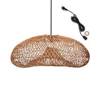 Lumisky Suspension sur secteur pour l'extérieur SEVIA OUTDOOR CABLE en rotin naturel style bohème 5m de longueur de câble