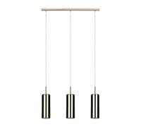 Suspension SELVINO E27 3X15W en acier nickel mat 710x100x1100mm