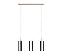 Suspension SELVINO E27 3X15W en acier nickel mat 710x100x1100mm