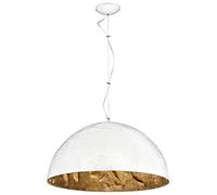 Suspension SIMI - En métal - Rond - E27 - Design moderne - Pour salle à manger - Pour salon - Blanc et doré