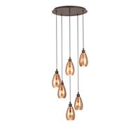 Suspension SIRACUSA E27 6X60W en acier marron D500mm