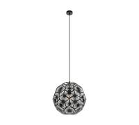 Suspension SKOURA 1 E27 1X60W en acier noir D500mm