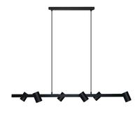 Suspension Snow Light Prestige noire métal 6xGU10 150cm