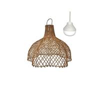 Lumisky Suspension ARIA NOMAD – Rotin bohème sans fil, LED blanc/RGB D60 cm