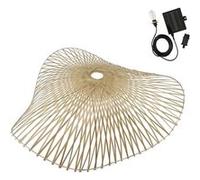 Suspension solaire LAIA SOLAR en bambou naturel avec câble hybride secteur et solaire 5m de longueur