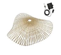 Suspension solaire LAIA SOLAR en bambou naturel avec câble hybride secteur et solaire 5m de longueur