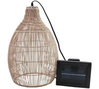 Suspension solaire - LUMISKY - HOLIDAY - H42 cm - Bohème naturel style vannerie tressée - LED blanc chaud