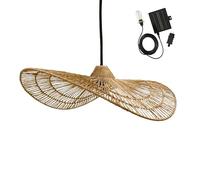 Suspension solaire MARBELLA SOLAR en jute naturel avec câble hybride secteur et solaire 5m de longueur