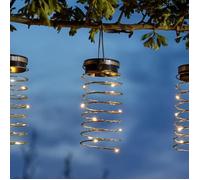 Suspension solaire - SMART SOLAR - Spirale 14 LEDs - Blanc chaud - Métal - Jardin