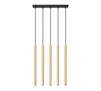 Suspension Sollux Lighting Pastelo 5L Doré 45x5x90 cm