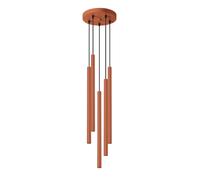Suspension Sollux Lighting Pastelo 5P Rouge 25x25x104 cm