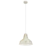 Suspension SOMERTON E27 1X60W en acier blanc chaulé D350mm