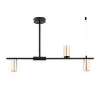 Suspension spots moderne noire dorée 5xGU10 URANOS Alfa