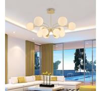 Suspension Sputnik, Lustre en métal Milieu du siècle à 12 lumières pour Salle à Manger, îlot de Cuisine, Lustre Globe Moderne, Suspension de Plafond