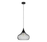 Suspension STAVERTON E27 1X60W en acier noir D365mm