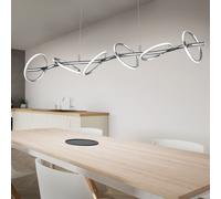 Suspension suspension interrupteur gradateur salle à manger lampe design lampe cuisine, orientable 6 flammes, 6x LED 4.2W 450Lm 3000K, HxLxP 150x115x17 cm
