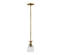 Suspension suspension lampe de salle à manger design ananas laiton verre clair E27