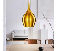 Suspension suspension lampe salle à manger or salon aluminium, aluminium, design cloche, 1x E27, DxH 12x142 cm