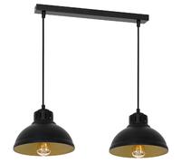 Suspension Sven 65 cm noir/or 2xE27 Luminex