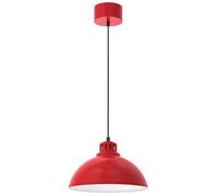 Suspension Sven métal rouge mat Ø30cm E27 15W Luminex