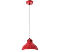 Suspension Sven rouge Ø21 intérieur blanc E27 15W Luminex
