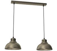Suspension Sven titane or 65 cm 2 abat-jour 2xE27 Luminex