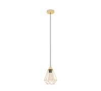 Suspension TARBES E27 1X60W en acier laiton brossé D175mm