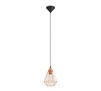 Suspension TARBES E27 1X60W en matière synthétique noir D175mm
