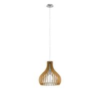 Suspension TINDORI E27 1X60W en acier nickel mat D380mm