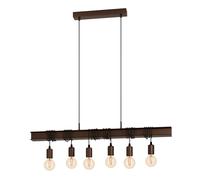 Suspension TO4 E27 6X60W en acier marron antique et noir 1005x70x1100mm