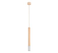 Suspension tube déco bois clair Adori E14 110cm Alfa