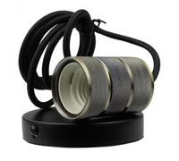 Suspension tube industrielle brune E27 60W 2m Ecolight