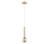 Suspension tube industrielle dorée Jazz E27 90 cm Alfa