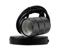 Suspension tube industrielle noir brillant E27 2m EcoLight