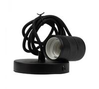 Suspension tube industrielle noire E27 60W EcoLight