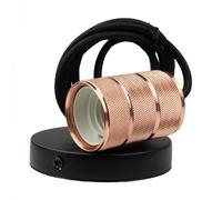 Suspension tube industrielle or rose E27 60W EcoLight