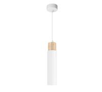 Suspension tube moderne blanc bois 1xGU10 15W Candellux