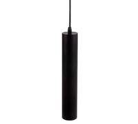 Suspension tube moderne noire 1xGU10 10W EcoLight alu
