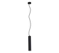 Suspension tube noire moderne Kaja Mile 1xGU10 Ø8cm