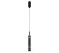 Suspension LED Ordo noire 12 W, blanc chaud, 1 600 lm, métal, dimensions : 365 x 8 x 8 cm, IP20, Maytoni