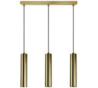 Suspension tubulaire métal doré 3xGU10 120 cm Napoli Polux