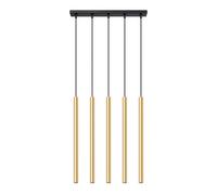 Suspension tubulaire VELINO Pure Lume dorée 5xG9 IP20