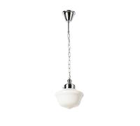 Suspension TULIPE Verre Opalin Blanc Crème avec Chaîne Métallique Réglable 90 cm, Douille E27, Luminaire Élégant