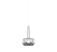 Suspension Umage Clava avec Rosace en Acier Poli/ Blanc